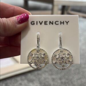 Givenchy Silver Star Drop Earrings